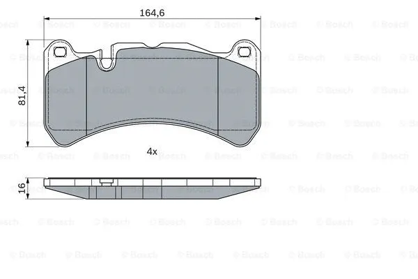 0 986 494 965 BOSCH Комплект тормозных колодок, дисковый тормоз (фото 1)