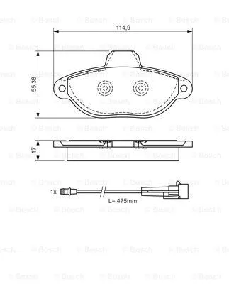 0 986 495 006 BOSCH Комплект тормозных колодок, дисковый тормоз (фото 1)