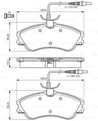 0 986 495 008 BOSCH Комплект тормозных колодок, дисковый тормоз (фото 1)