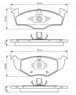 0 986 495 010 BOSCH Комплект тормозных колодок, дисковый тормоз (фото 1)