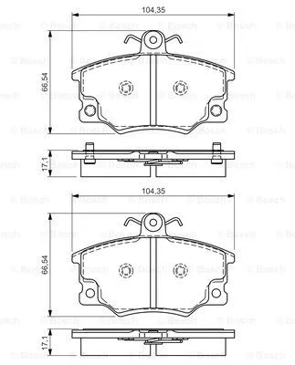 0 986 495 041 BOSCH Комплект тормозных колодок, дисковый тормоз (фото 1)