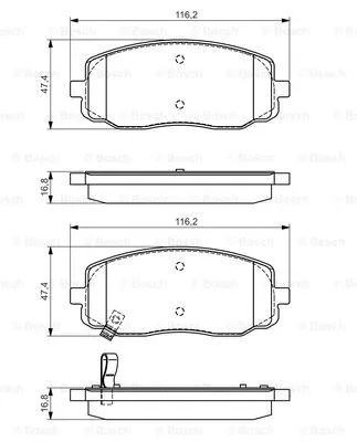 0 986 495 084 BOSCH Комплект тормозных колодок, дисковый тормоз (фото 1)