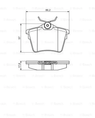 0 986 495 090 BOSCH Комплект тормозных колодок, дисковый тормоз (фото 1)