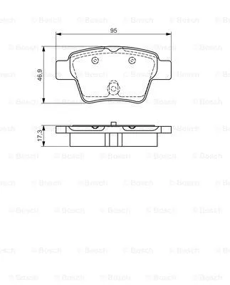 0 986 495 092 BOSCH Комплект тормозных колодок, дисковый тормоз (фото 1)