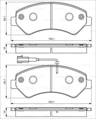 0 986 495 095 BOSCH Комплект тормозных колодок, дисковый тормоз (фото 2)