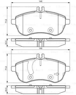 0 986 495 104 BOSCH Комплект тормозных колодок, дисковый тормоз (фото 6)