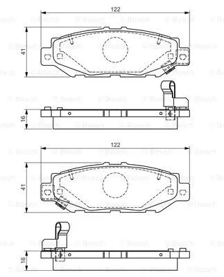 0 986 495 122 BOSCH Комплект тормозных колодок, дисковый тормоз (фото 1)