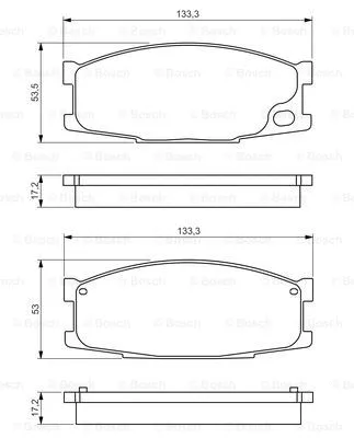 0 986 495 130 BOSCH Комплект тормозных колодок, дисковый тормоз (фото 1)