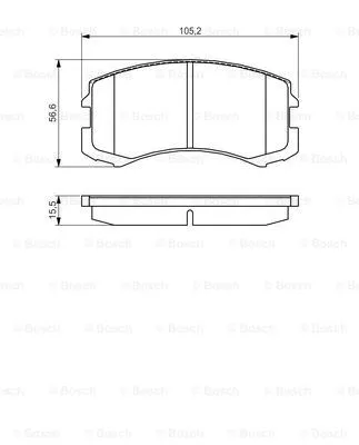 0 986 495 158 BOSCH Комплект тормозных колодок, дисковый тормоз (фото 1)