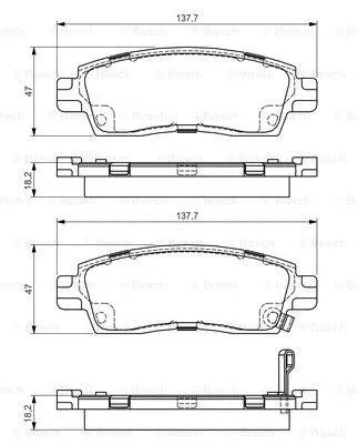 0 986 495 164 BOSCH Комплект тормозных колодок, дисковый тормоз (фото 1)