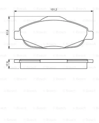 0 986 495 266 BOSCH Комплект тормозных колодок, дисковый тормоз (фото 1)