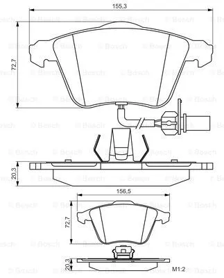 0 986 495 272 BOSCH Комплект тормозных колодок, дисковый тормоз (фото 7)