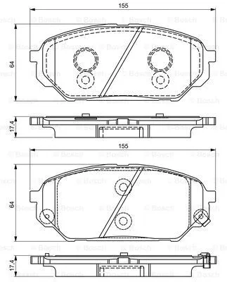 0 986 495 310 BOSCH Комплект тормозных колодок, дисковый тормоз (фото 1)