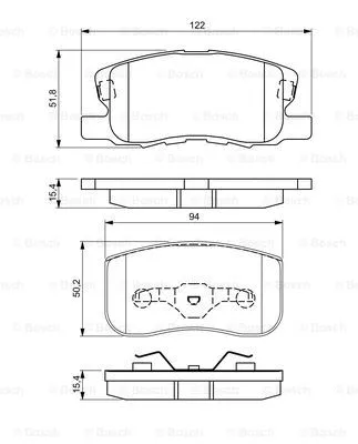 0 986 495 313 BOSCH Комплект тормозных колодок, дисковый тормоз (фото 1)