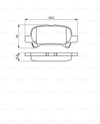 0 986 495 322 BOSCH Комплект тормозных колодок, дисковый тормоз (фото 1)