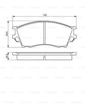 0 986 495 325 BOSCH Комплект тормозных колодок, дисковый тормоз (фото 1)