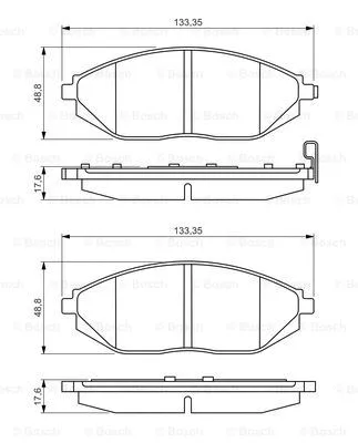 0 986 495 349 BOSCH Комплект тормозных колодок, дисковый тормоз (фото 1)