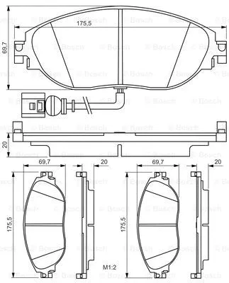 0 986 495 350 BOSCH Комплект тормозных колодок, дисковый тормоз (фото 5)