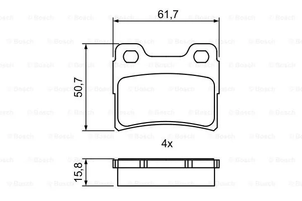 0 986 495 386 BOSCH Комплект тормозных колодок, дисковый тормоз (фото 1)