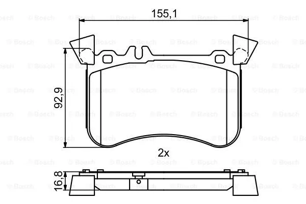 0 986 495 398 BOSCH Комплект тормозных колодок, дисковый тормоз (фото 1)