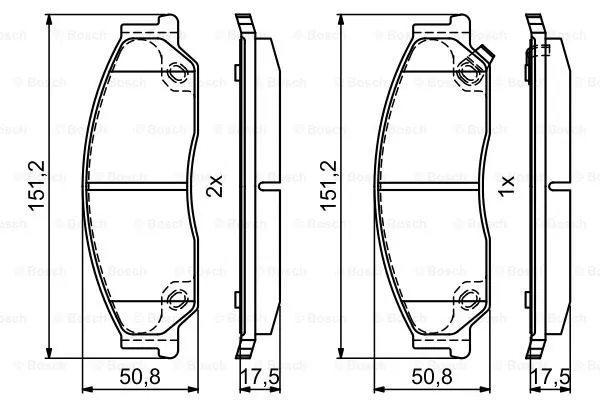 0 986 495 402 BOSCH Комплект тормозных колодок, дисковый тормоз (фото 1)