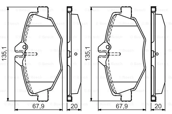 0 986 495 433 BOSCH Комплект тормозных колодок, дисковый тормоз (фото 1)