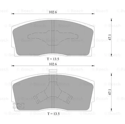 0 986 505 399 BOSCH Комплект тормозных колодок, дисковый тормоз (фото 1)