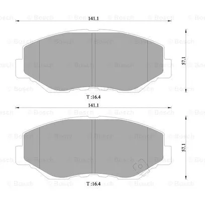 0 986 505 401 BOSCH Комплект тормозных колодок, дисковый тормоз (фото 1)