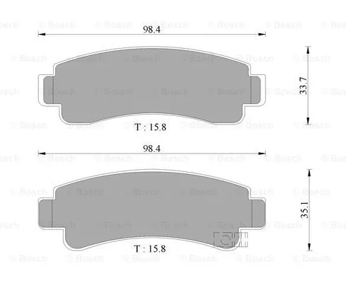 0 986 505 903 BOSCH Комплект тормозных колодок, дисковый тормоз (фото 1)