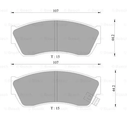 0 986 505 942 BOSCH Комплект тормозных колодок, дисковый тормоз (фото 1)