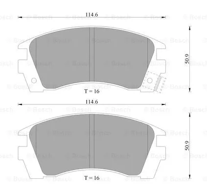 0 986 505 947 BOSCH Комплект тормозных колодок, дисковый тормоз (фото 1)