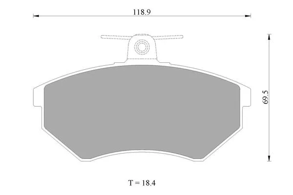 0 986 AB1 196 BOSCH Комплект тормозных колодок, дисковый тормоз (фото 1)