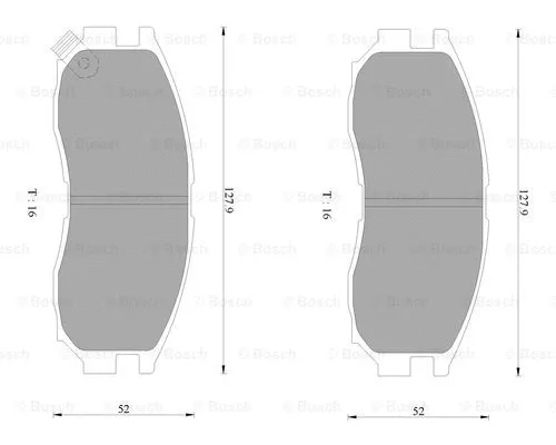 0 986 AB2 064 BOSCH Комплект тормозных колодок, дисковый тормоз (фото 1)