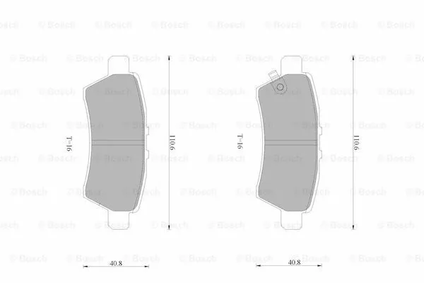 0 986 AB4 591 BOSCH Комплект тормозных колодок, дисковый тормоз (фото 1)