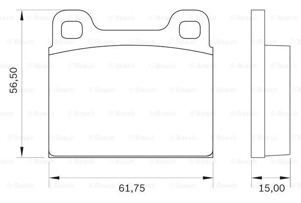 0 986 BB0 020 BOSCH Комплект тормозных колодок, дисковый тормоз (фото 1)