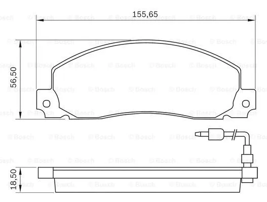 0 986 BB0 054 BOSCH Комплект тормозных колодок, дисковый тормоз (фото 1)