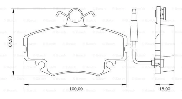 0 986 BB0 082 BOSCH Комплект тормозных колодок, дисковый тормоз (фото 2)