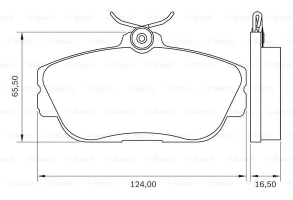 0 986 BB0 098 BOSCH Комплект тормозных колодок, дисковый тормоз (фото 1)