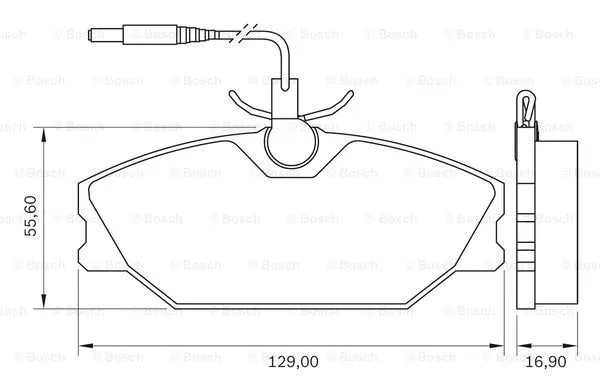 0 986 BB0 100 BOSCH Комплект тормозных колодок, дисковый тормоз (фото 5)