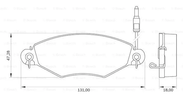 0 986 BB0 102 BOSCH Комплект тормозных колодок, дисковый тормоз (фото 6)