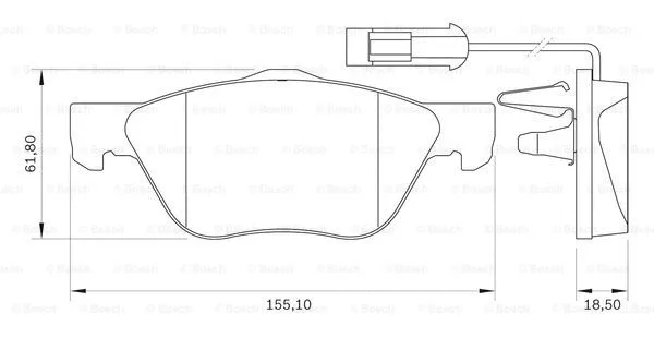 0 986 BB0 114 BOSCH Комплект тормозных колодок, дисковый тормоз (фото 4)