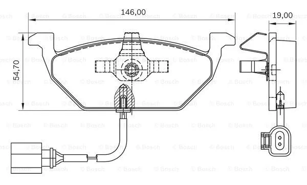 0 986 BB0 136 BOSCH Комплект тормозных колодок, дисковый тормоз (фото 6)