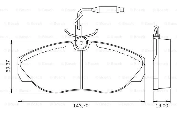 0 986 BB0 145 BOSCH Комплект тормозных колодок, дисковый тормоз (фото 3)