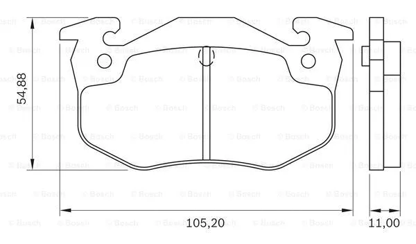 0 986 BB0 165 BOSCH Комплект тормозных колодок, дисковый тормоз (фото 5)