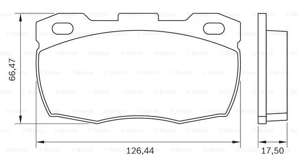 0 986 BB0 168 BOSCH Комплект тормозных колодок, дисковый тормоз (фото 3)