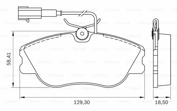 0 986 BB0 171 BOSCH Комплект тормозных колодок, дисковый тормоз (фото 1)