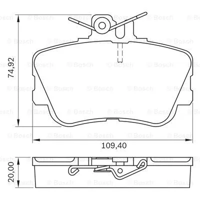 0 986 BB0 176 BOSCH Комплект тормозных колодок, дисковый тормоз (фото 1)