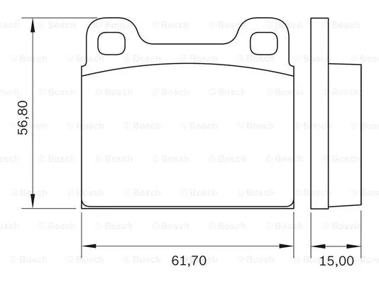 0 986 BB0 252 BOSCH Комплект тормозных колодок, дисковый тормоз (фото 1)