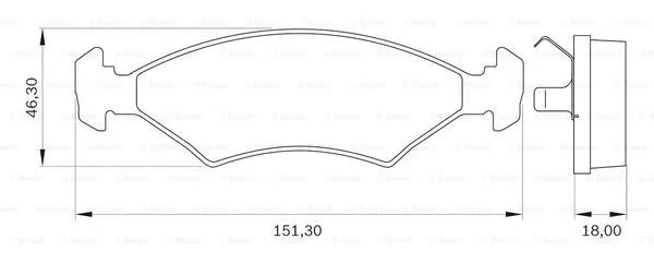 0 986 BB0 260 BOSCH Комплект тормозных колодок, дисковый тормоз (фото 4)