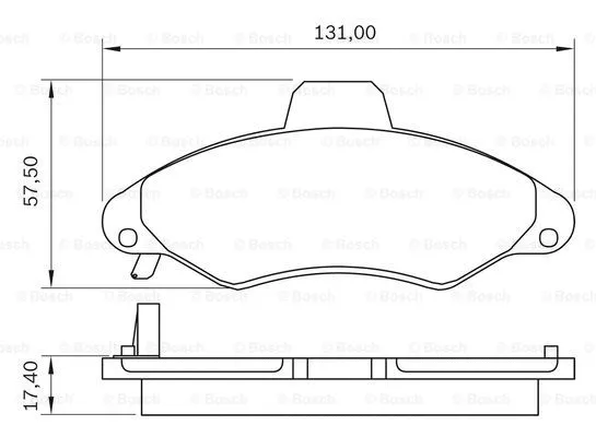 0 986 BB0 265 BOSCH Комплект тормозных колодок, дисковый тормоз (фото 1)